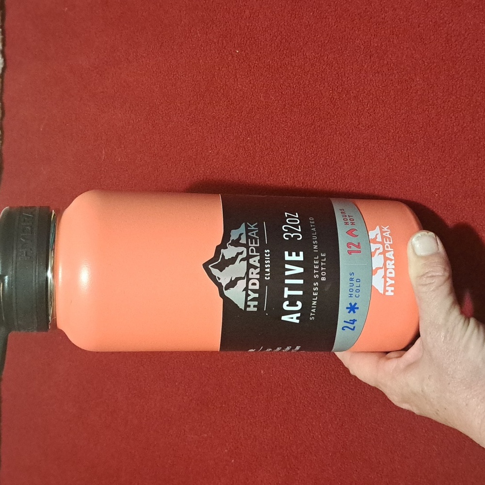 HYDRAPEAK Active 32oz Peach Water Bottle